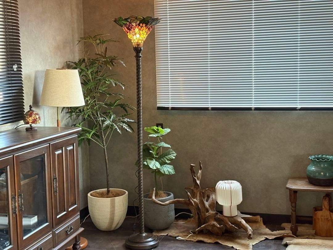 ステンドグラス　トールランプ　フロアランプ　レトロ　照明　間接照明　nZ Lamp – Bowhead | ボウヘッド