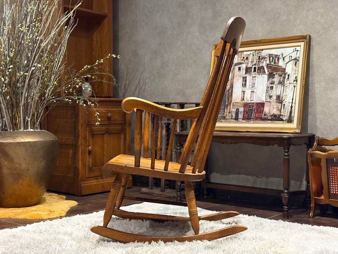 飛騨産業　キツツキ　ロッキングチェア　ダイニング　アンティーク　ビンテージ　SG