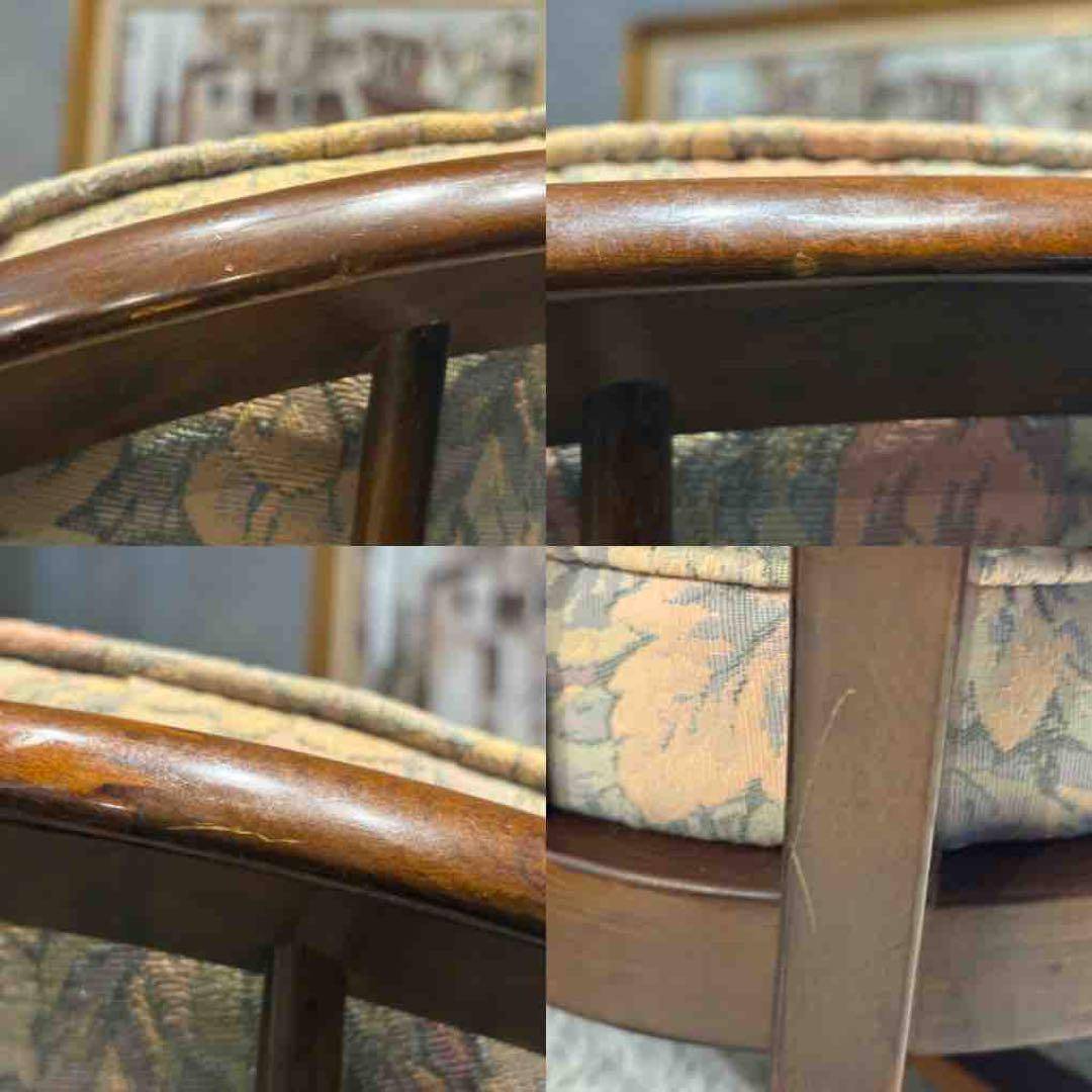 ①karimoku カリモク　アームチェア　ダイニングチェア　キャスター付　nZ