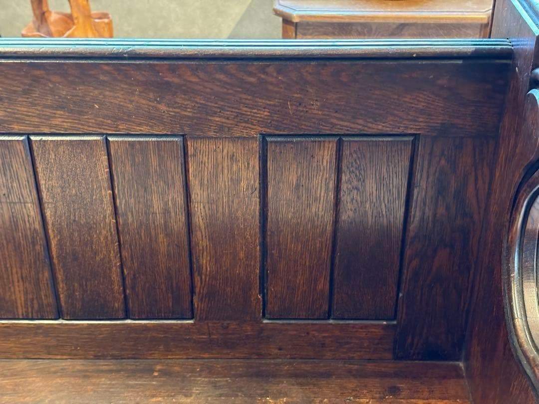 希少　アメリカ製　オーク材　チャーチベンチ　ヴィンテージ　アンティーク　HR