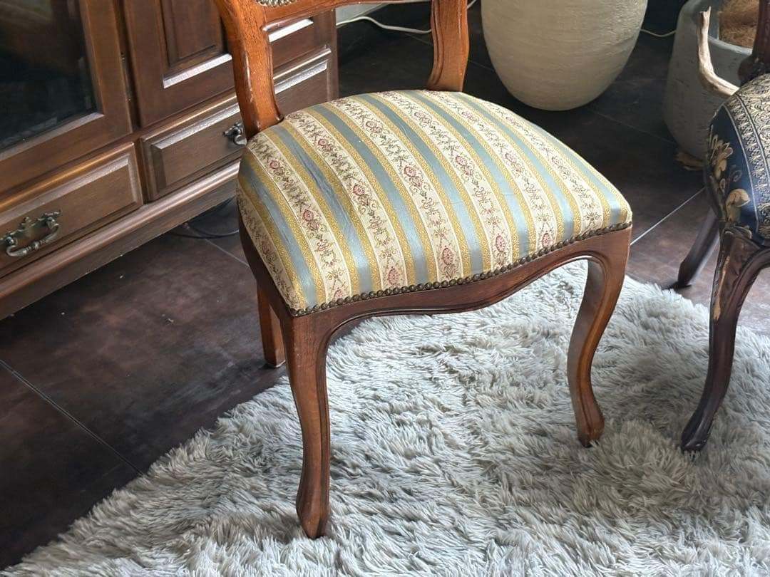 アンティーク　ヴィンテージ　猫脚　クラシック　ヨーロピアン　チェア 2脚 GZ