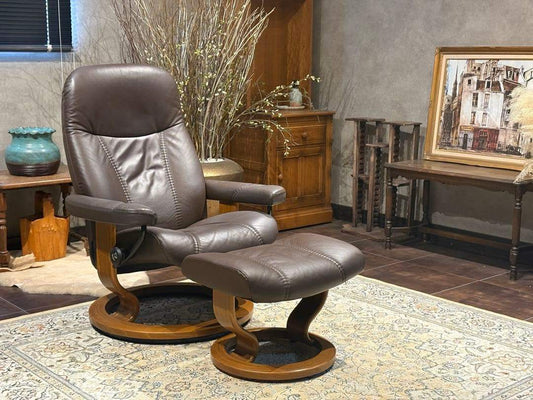 ①エコーネス パーソナルソファ オットマン ストレスレスチェア　IZZ