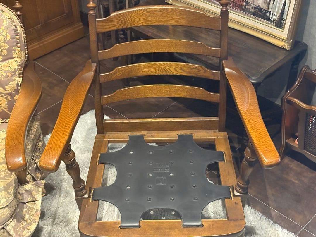 飛騨産業　キツツキ　アームチェア　アームソファ　オットマン　アンティーク　YZ