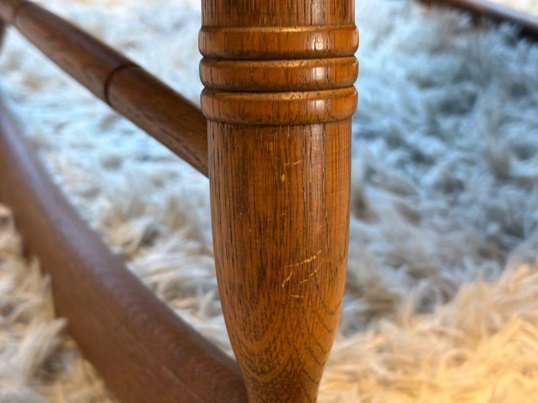 ②飛騨産業 キツツキマーク ロッキングチェア ダイニングチェア ビンテージ nG