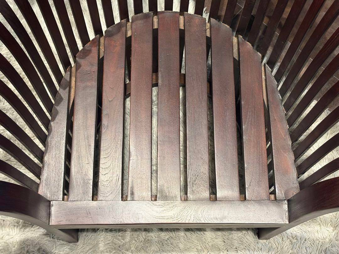 リゾート家具 アームソファ ダイニングソファ アンティーク アジアン