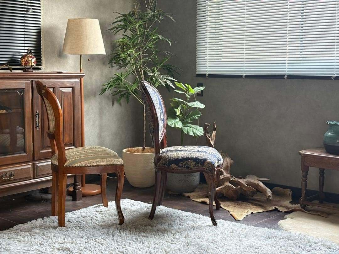 アンティーク　ヴィンテージ　猫脚　クラシック　ヨーロピアン　チェア 2脚 GZ