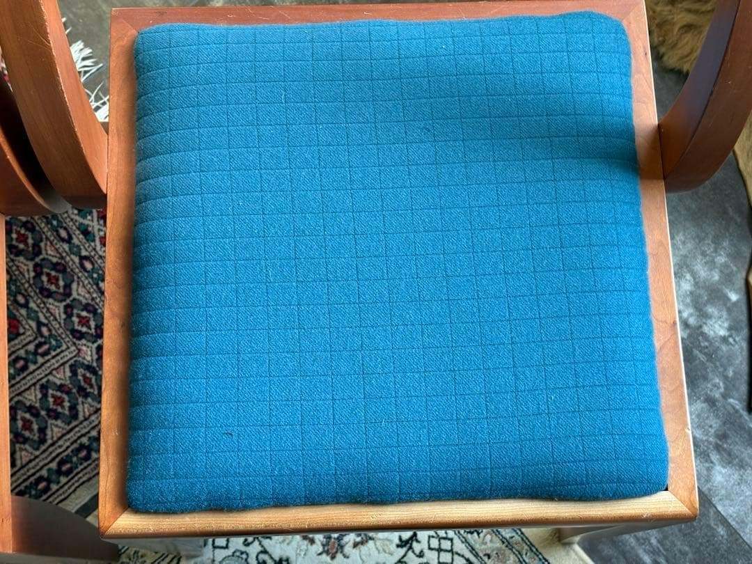 尾州生地リメイク　Porada　木製チェア　椅子　イタリア家具　2脚セット　YZ