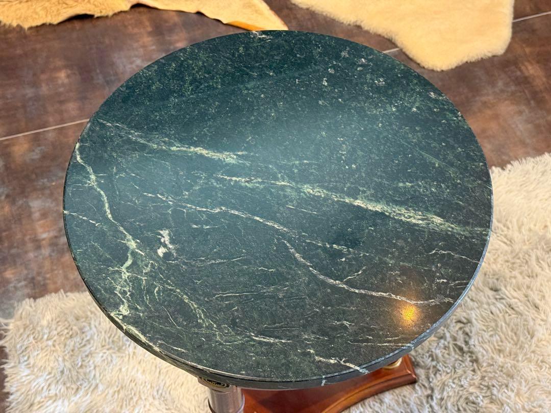高級 大理石　コンソール　サイドテーブル　ラウンドテーブル　アンティーク　IG