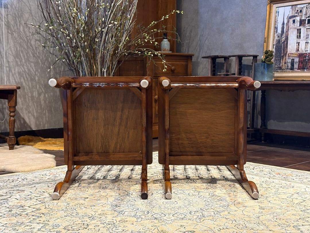 ②光製作所 ダイニングチェア リビングチェア 猫脚 アンティーク ビンテージ R