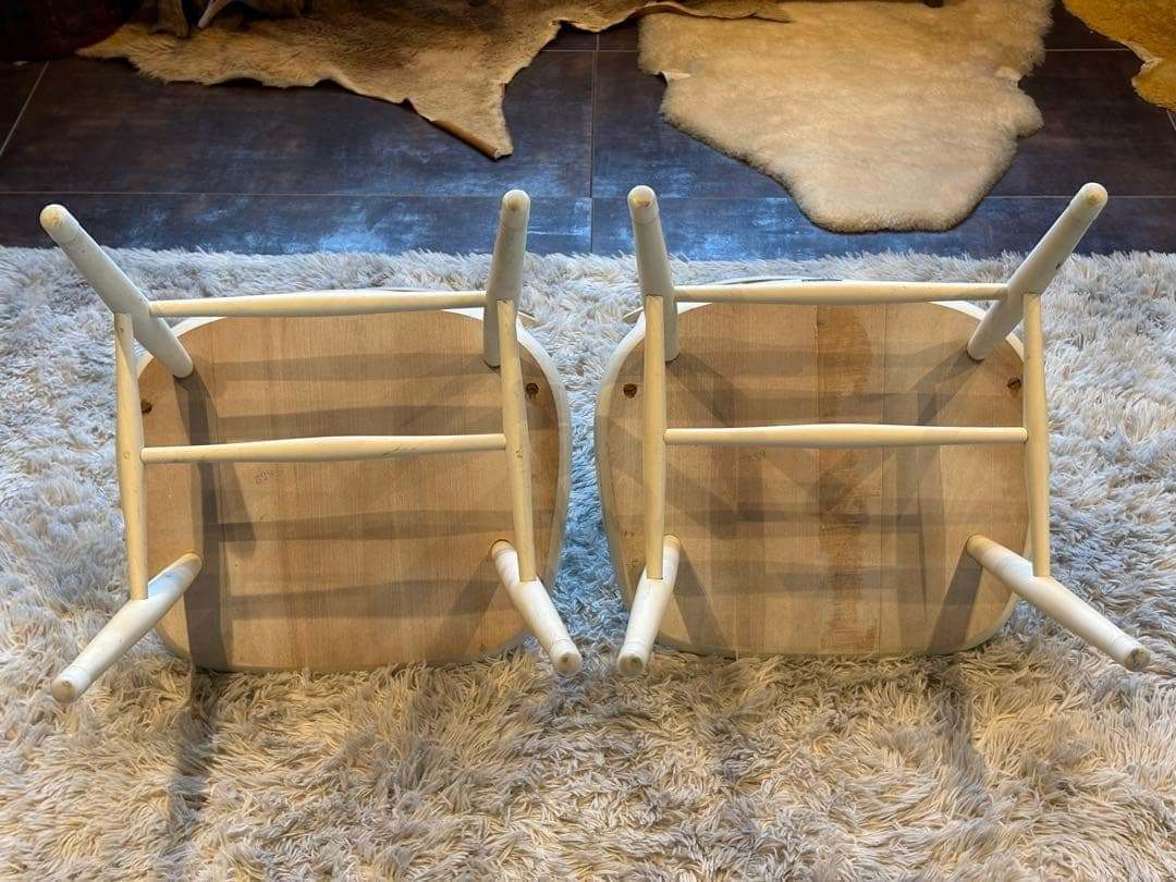 ②太平 ウィンザーチェア　ホワイト　ゴールドスミスチェア　2脚セット　IZ