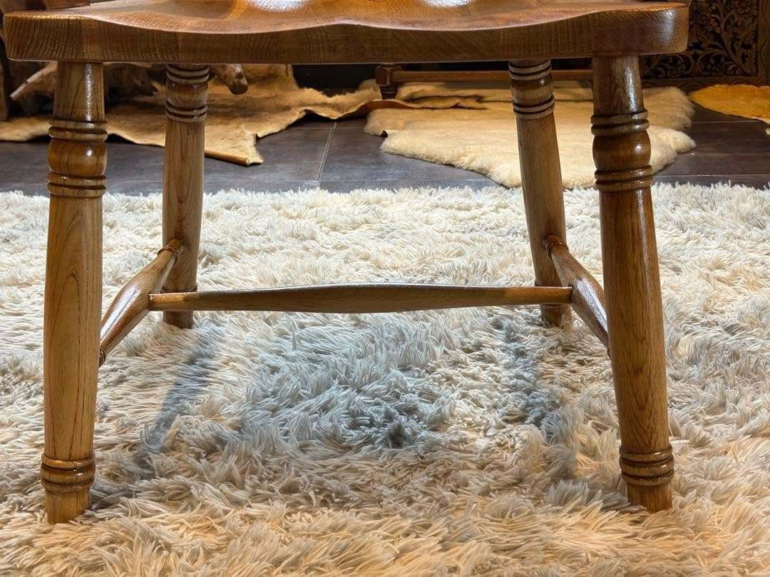 ナラ材　楢材　剥離家具　ストリップド家具　柏木工　アームチェア　ラタン　NZ