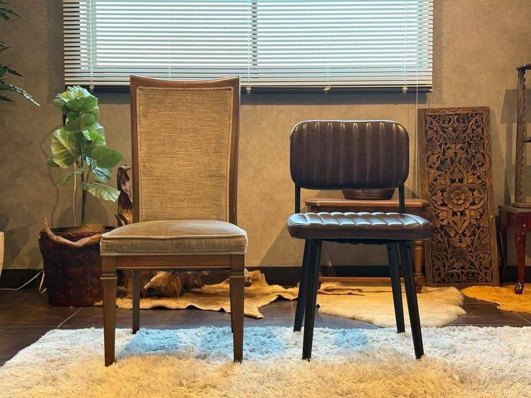 希少　マルニ　maruni ヴィンテージチェア　2脚セット　合皮レザー　IZ