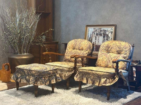 飛騨産業　キツツキ　アームチェア　アームソファ　オットマン　アンティーク　YZ