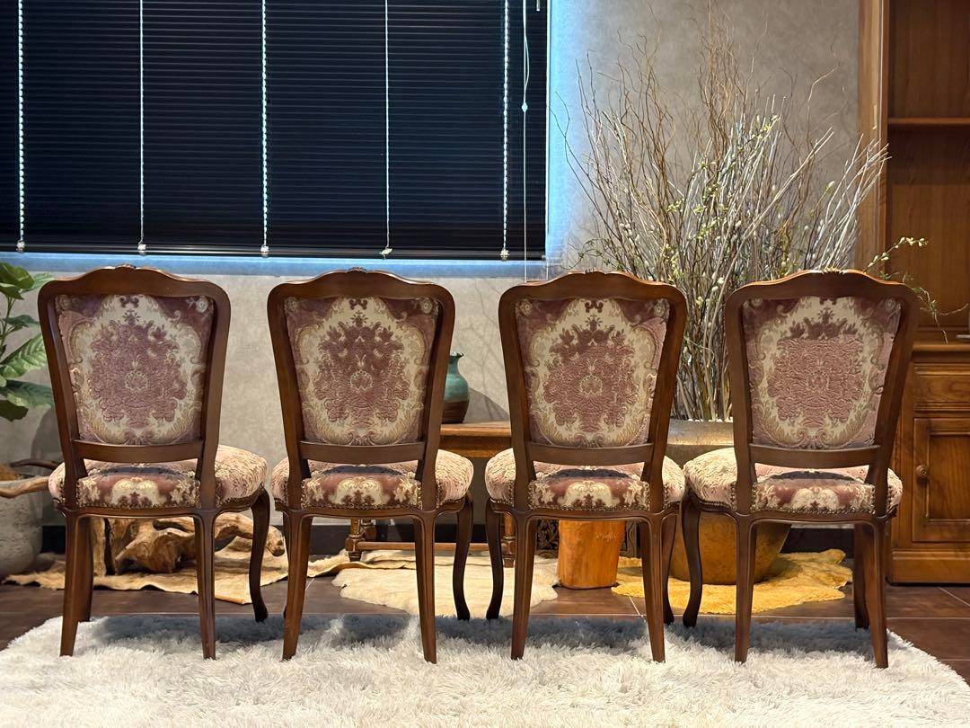 カリモク　karimoku 猫脚　クラシック　ダイニングセット　金華山織　IKG