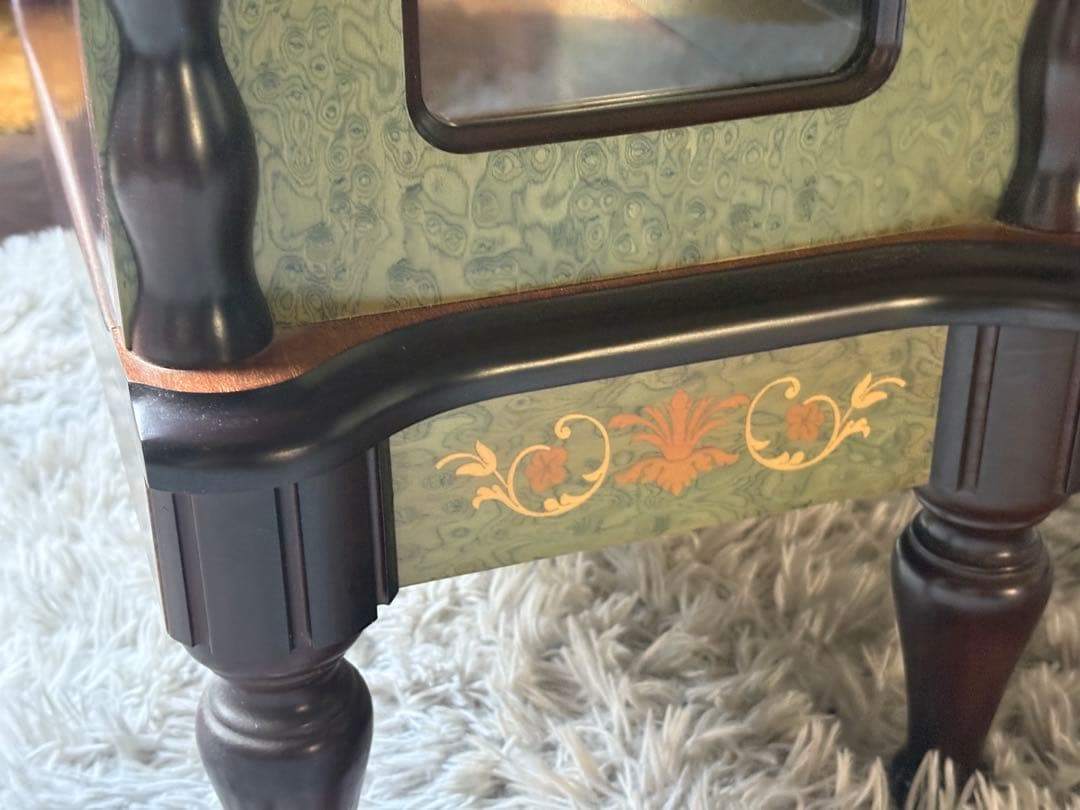 象嵌 キャビネット ガラスケース ショーケース アンティーク ビンテージ YZ