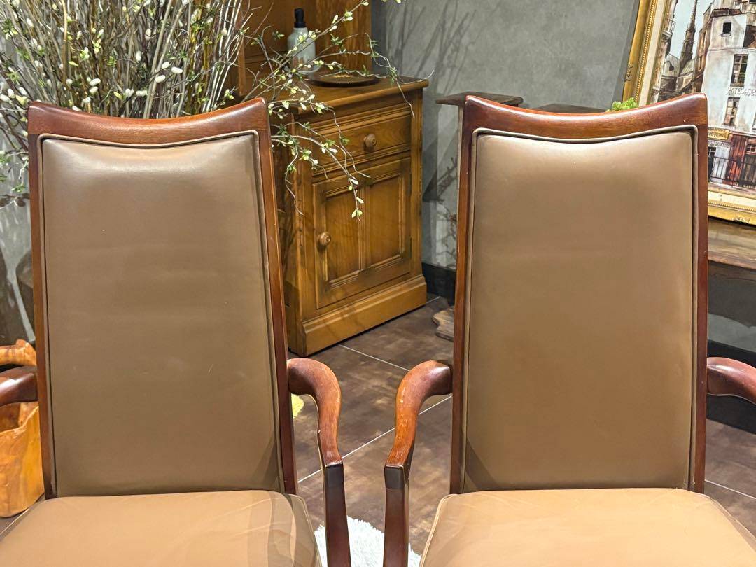 マルニ　maruni アームチェア　ビンテージ　鋲打　リベット　ハイバック　SK