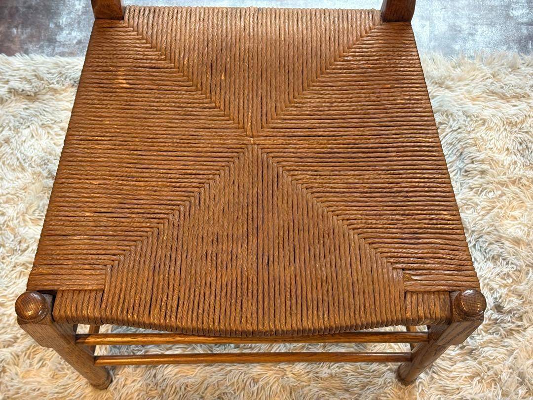 ①　アンティーク　ヴィンテージ　オリバー　ラッシュシート　ハイバックチェア　GZ