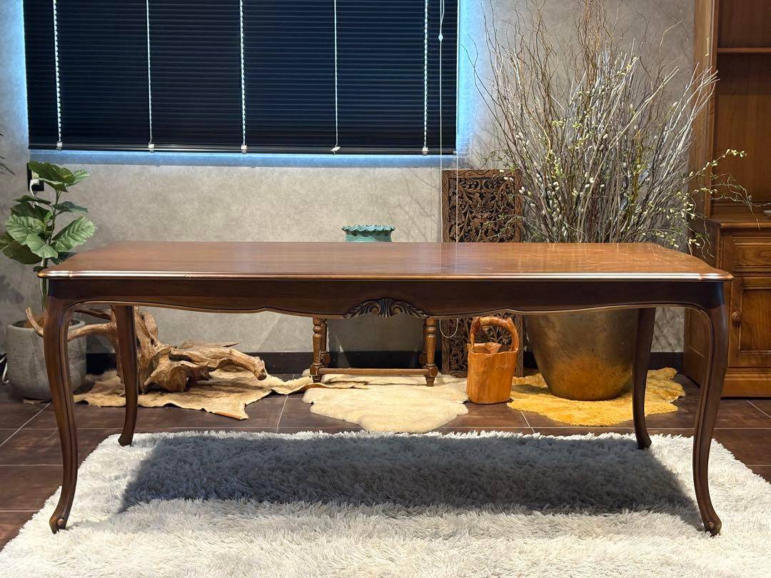 カリモク　karimoku 猫脚　クラシック　ダイニングセット　金華山織　IKG