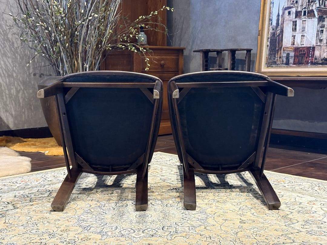 ②karimoku カリモク ダイニングチェア リビングチェア 合皮レザー YN