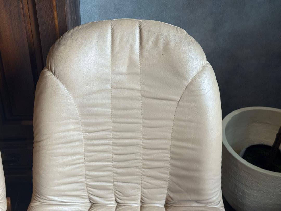 ②FUKURA フクラ　レザー　ヴィンテージ　レトロ　本革　ミッドセンチュリー