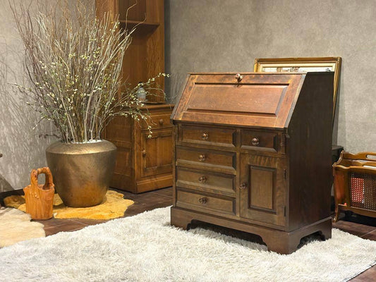 北海道民芸　ライティングビューロー　学習机　作業机　アンティーク　SG