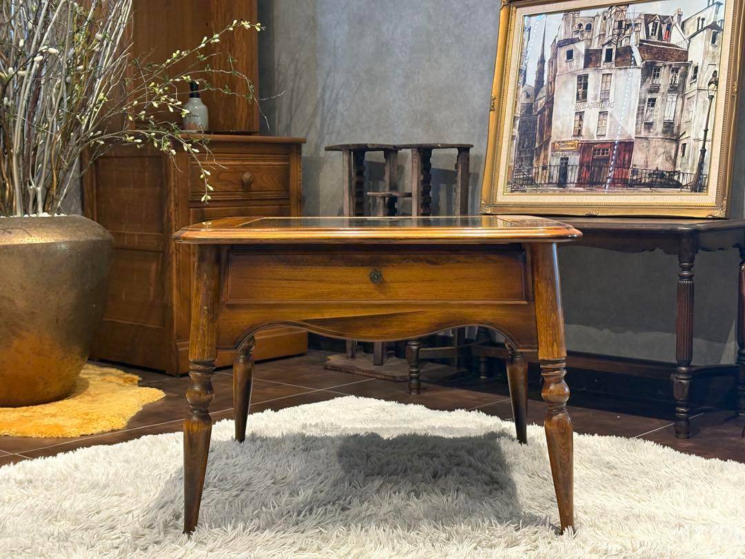 希少　センターテーブル　ローテーブル　スクエアテーブル　ろくろ　クラシック GZ