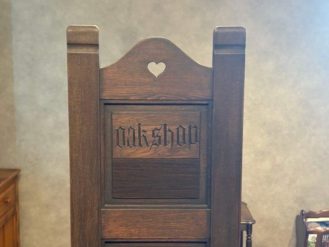 希少　oakshop オークショップ　オーク材　両側ハイバックチェア　英国　nH