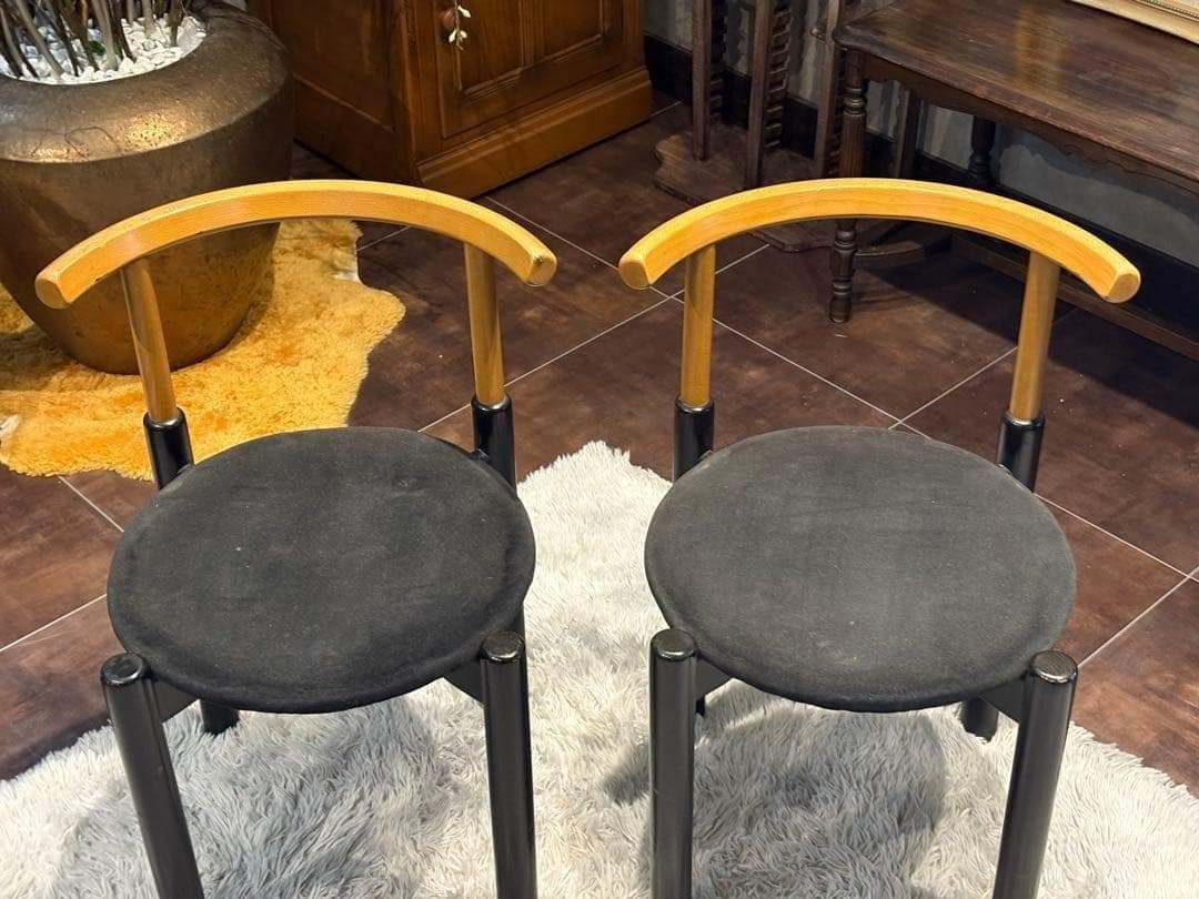 北欧　レトロ　ビンテージチェア　ラウンドチェア　4脚セット　nZ