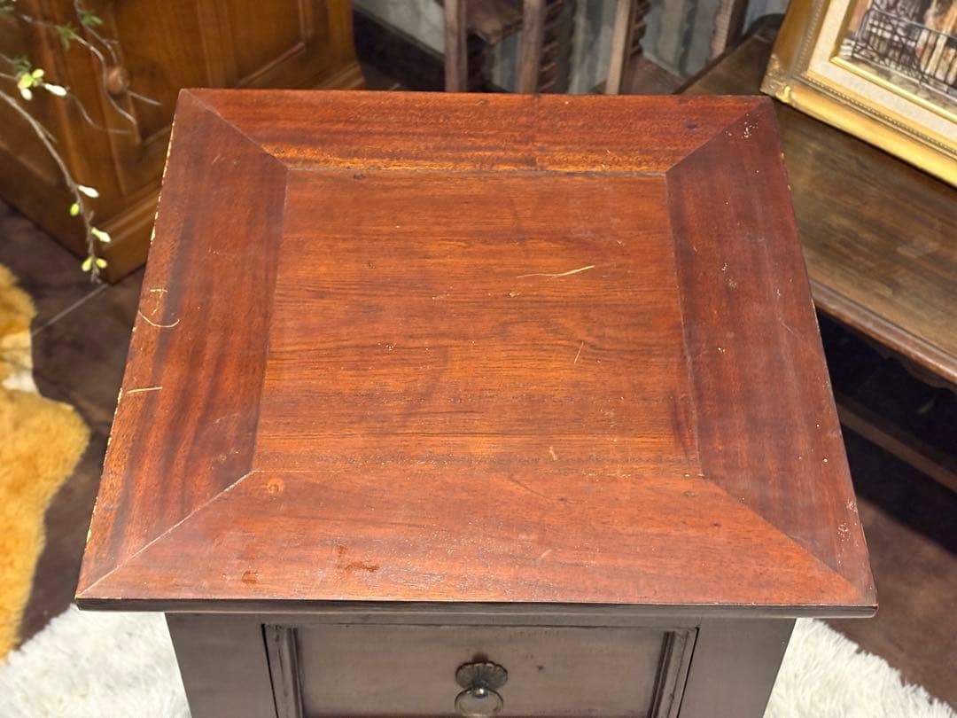 アジアン　コンソール　バンブー　電話台　ファックス台　アンティーク　IZ