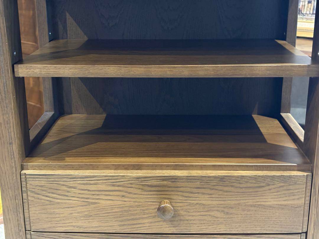 起立木工　キャビネット　電話台　収納　引き出し　ビンテージ　無垢材　IZ