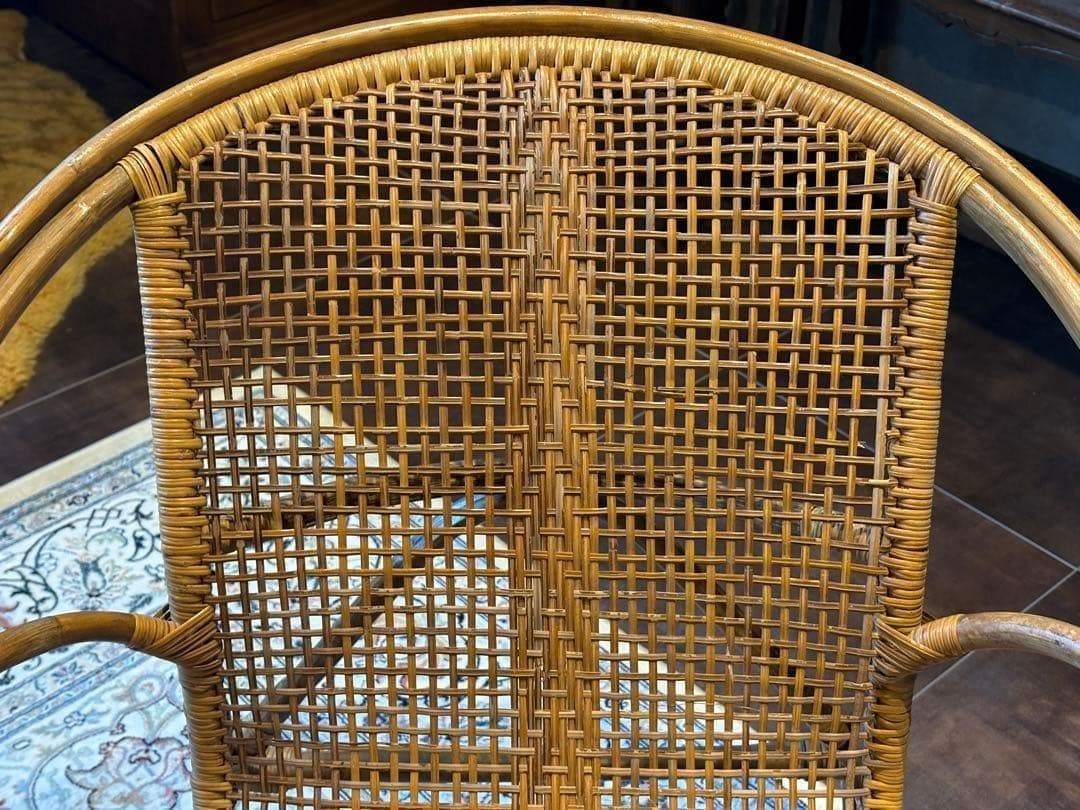ラタン家具 籐家具 ラウンジチェア ローチェア アジアン ビンテージ nz