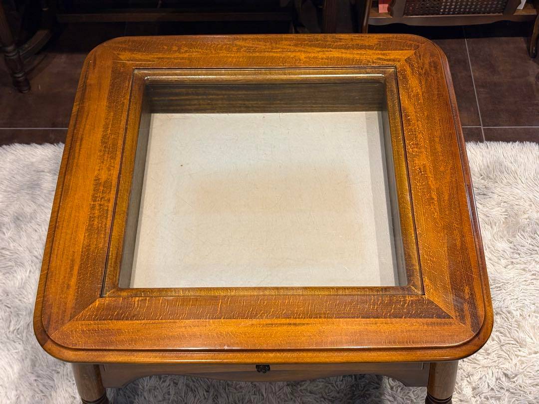 希少　センターテーブル　ローテーブル　スクエアテーブル　ろくろ　クラシック GZ