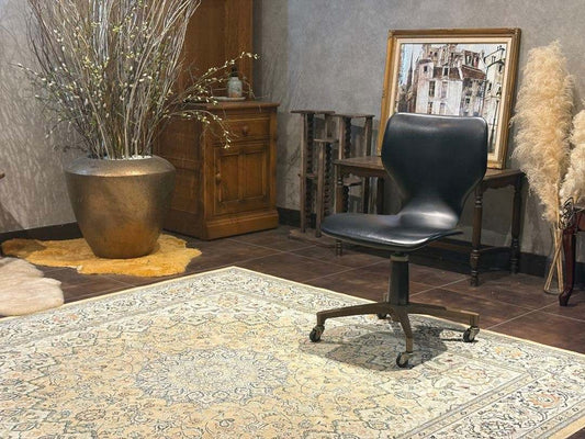 オールドヴィンテージチェア 合皮レザー ブラック キャスター ビンテージ IZ