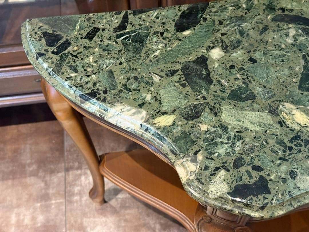 大理石　コンソール　ワイドテーブル　猫脚　クラシック　木彫　ヨーロピアン　nG