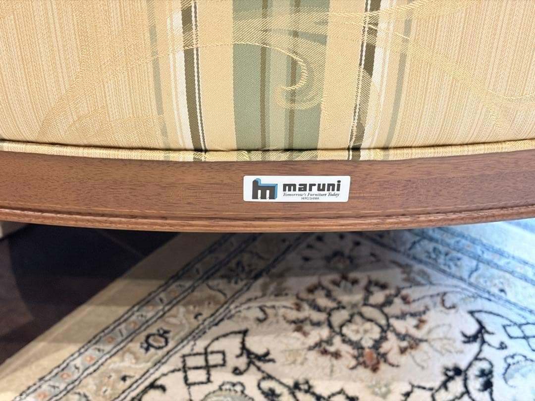 ①マルニ木工　maruni 1Pソファ　フルリペア済み　サランテソファ　InG