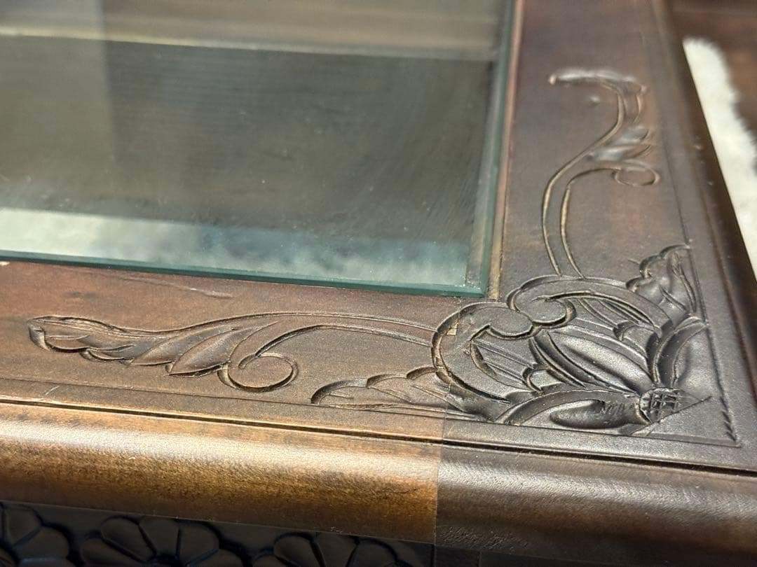 アジアン　クラシック　ヴィンテージ　猫脚　センターテーブル　引き出し付　YZ