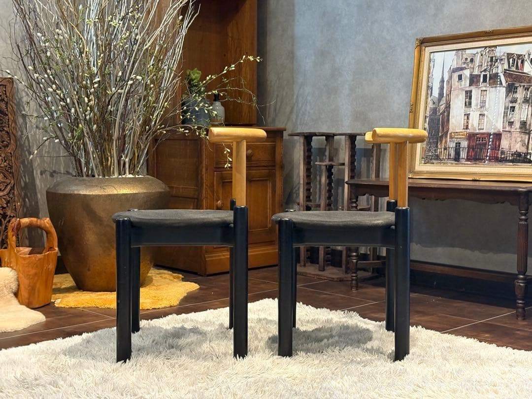 北欧　レトロ　ビンテージチェア　ラウンドチェア　4脚セット　nZ