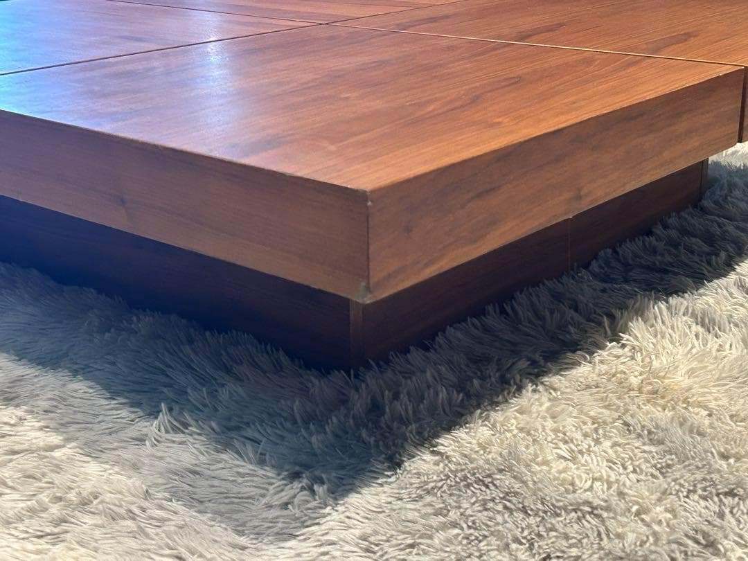 モダン　ローテーブル　スクエア型　ウォールナット　スクエアテーブル　正方形　nZ