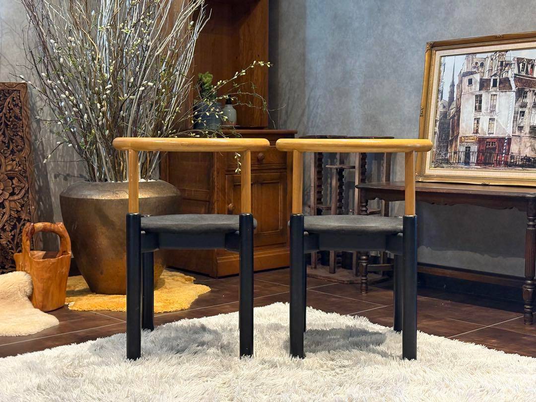 北欧　レトロ　ビンテージチェア　ラウンドチェア　4脚セット　nZ