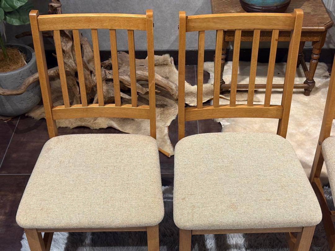 山善　YAMAZEN ダイニングチェア　リビングチェア　ビンテージ　4脚　YK