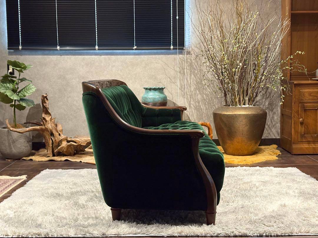 maruni マルニ木工　3人掛けソファ　3Pソファ　リベット　グリーン　GZ