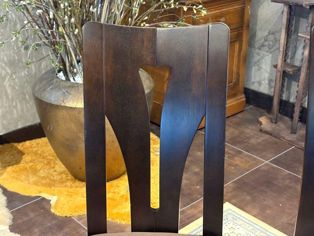 ②karimoku カリモク ダイニングチェア リビングチェア 合皮レザー YN