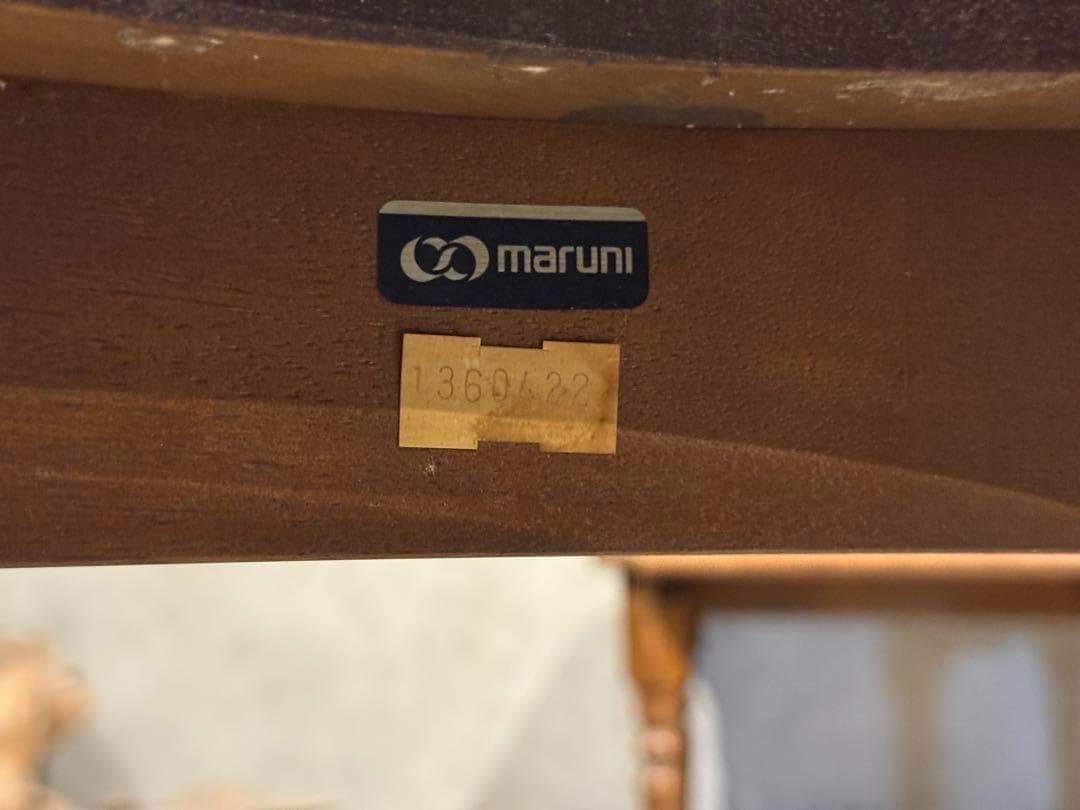 maruni クラシック　猫脚　ラウンドテーブル　ガラステーブル　オールドマルニ