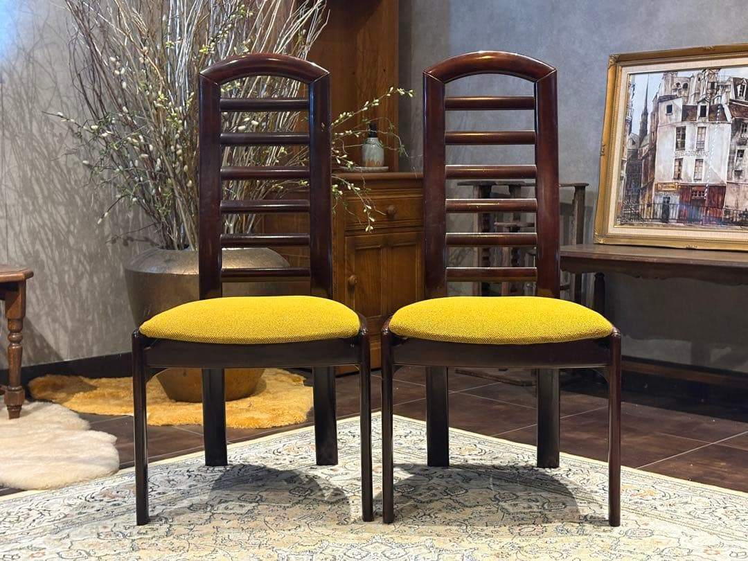 ①karimoku カリモク ダイニングチェア ハイバック リメイクIR