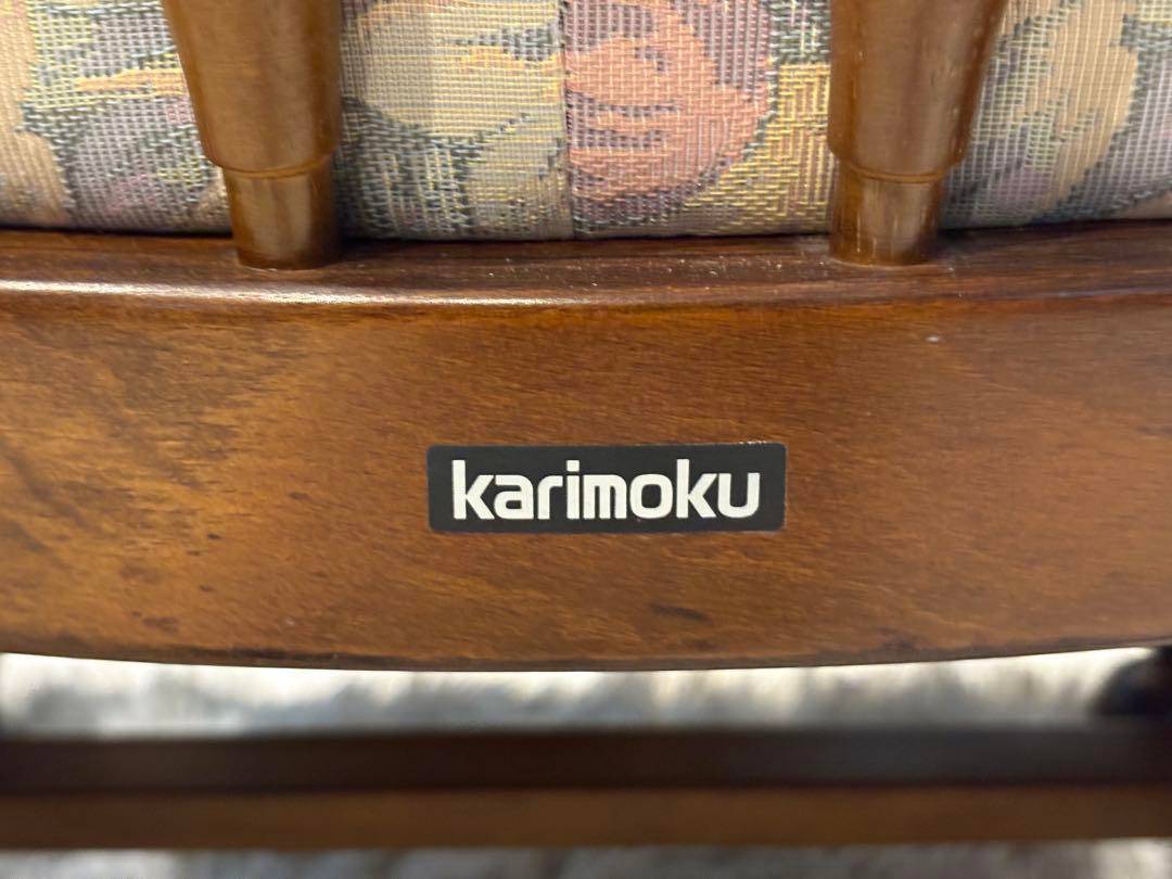 ①karimoku カリモク　アームチェア　ダイニングチェア　キャスター付　nZ