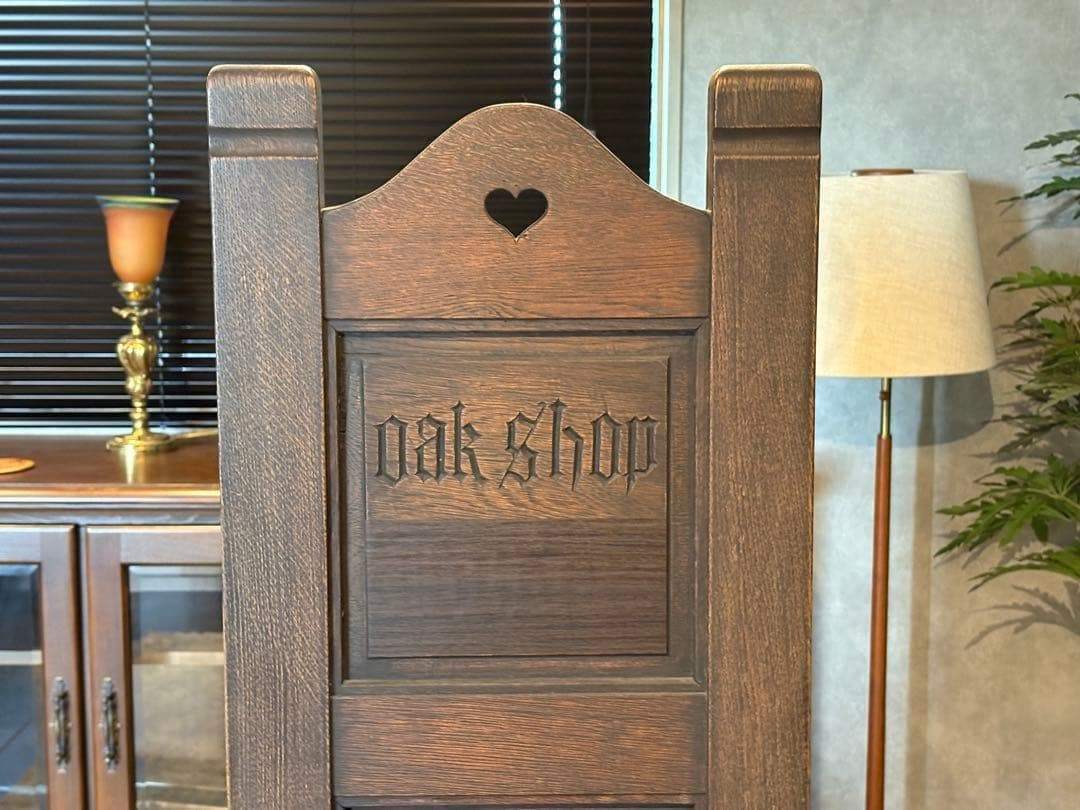 希少　oakshop オークショップ　オーク材　両側ハイバックチェア　英国　nH