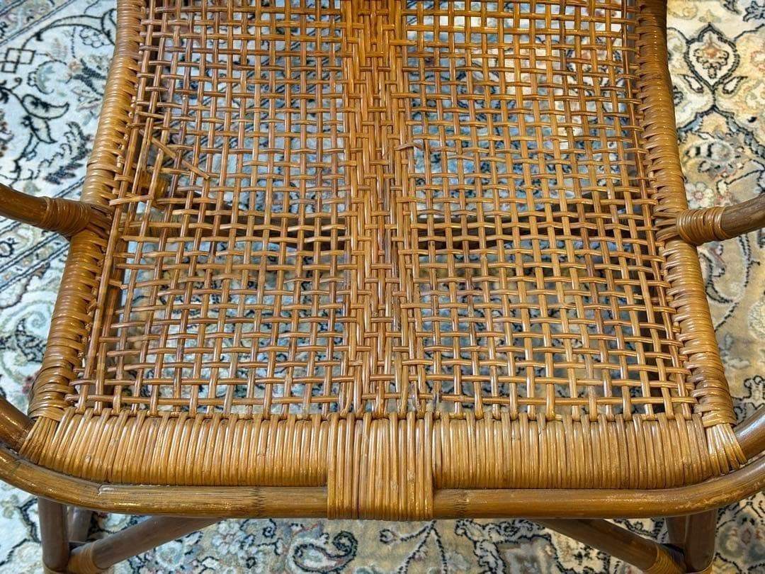 ラタン家具 籐家具 ラウンジチェア ローチェア アジアン ビンテージ nz