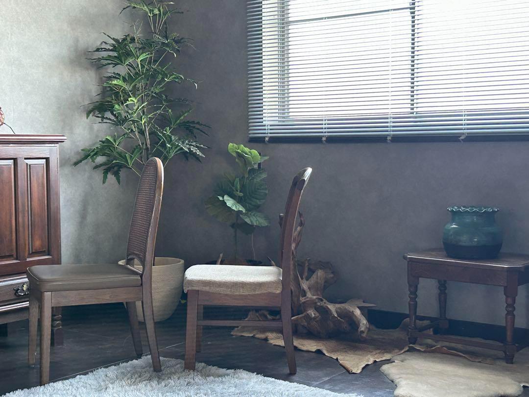 飛騨産業　マルニ木工　ヴィンテージチェア　ラタンバックチェア　2脚セット　H