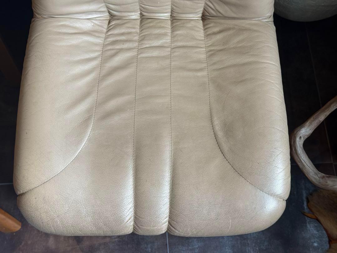 ① FUKURA フクラ　レザー　ヴィンテージ　レトロ　本革　ミッドセンチュリー