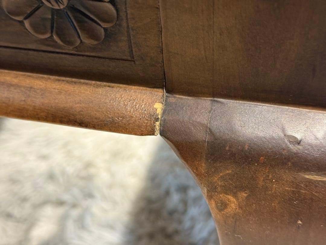 アジアン　クラシック　ヴィンテージ　猫脚　センターテーブル　引き出し付　YZ